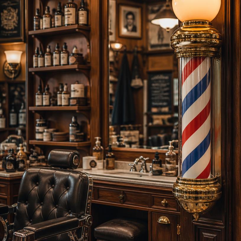 Interior detail of Barber 1978 in Heraklion
